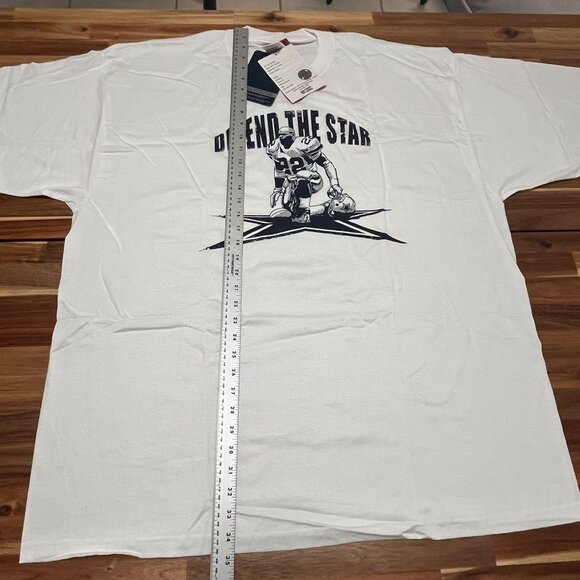 Vtg Reebok Emmitt Smith All-Time Rushing Leader T Shirt Cowboys NFL 2XL New Y2K - Picture 8 of 12